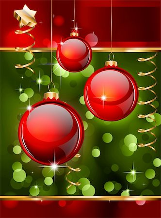 simsearch:400-05365110,k - Merry Christmas Elegant Background for Flyers or Posters Fotografie stock - Microstock e Abbonamento, Codice: 400-04235503