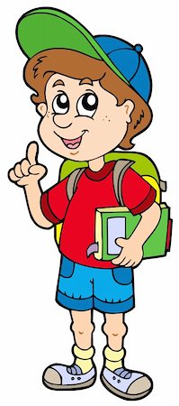 Advising school boy - vector illustration. Stock Photo - Budget Royalty-Free & Subscription, Code: 400-04235680