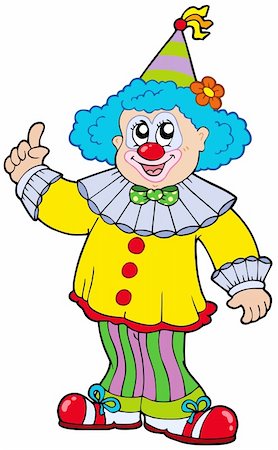 simsearch:400-05880768,k - Funny smiling clown - vector illustration. Stock Photo - Budget Royalty-Free & Subscription, Code: 400-04235752