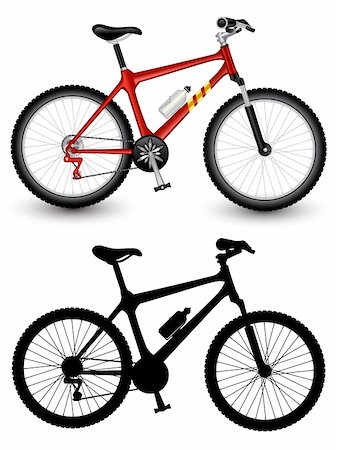 Isolated image of a bike. Vector illustration. Stock Photo - Budget Royalty-Free & Subscription, Code: 400-04235889