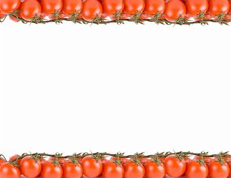 red ripe tomatoes frame isolated on a white background Stock Photo - Budget Royalty-Free & Subscription, Code: 400-04235918