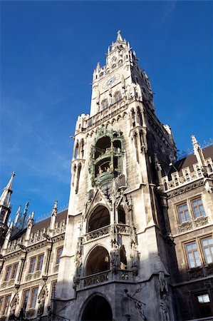The towers and facade of the Neues Rathaus in Munich, Germany, Stock Photo - Budget Royalty-Free & Subscription, Code: 400-04236116