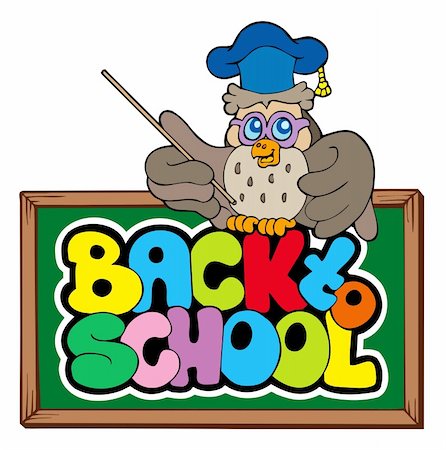simsearch:400-04268468,k - Back to school sign with owl lector - vector illustration. Stock Photo - Budget Royalty-Free & Subscription, Code: 400-04236205