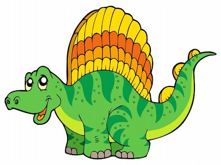 simsearch:400-08161528,k - Cartoon small dinosaur - vector illustration. Foto de stock - Royalty-Free Super Valor e Assinatura, Número: 400-04236242