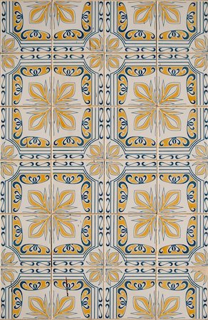 Detail of Portuguese glazed tiles. Stock Photo - Budget Royalty-Free & Subscription, Code: 400-04236689