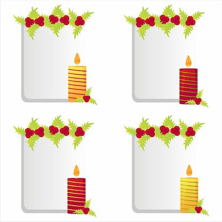 simsearch:400-05725983,k - set of 4 christmas candles frames Foto de stock - Royalty-Free Super Valor e Assinatura, Número: 400-04236896