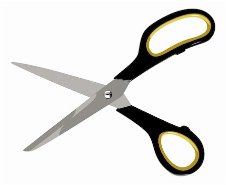 vector illustration of kitchen scissors Stock Photo - Budget Royalty-Free & Subscription, Code: 400-04237102