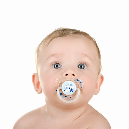 simsearch:400-04100917,k - baby boy with pacifier isolated on a white background Stock Photo - Budget Royalty-Free & Subscription, Code: 400-04237117