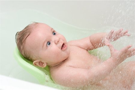Beauty happy baby boy having bath Stock Photo - Budget Royalty-Free & Subscription, Code: 400-04237118