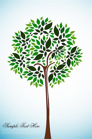 illustration of natural tree on white background Stock Photo - Budget Royalty-Free & Subscription, Code: 400-04237398
