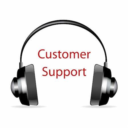 simsearch:400-04838289,k - illustration of headphone with customer support text Stock Photo - Budget Royalty-Free & Subscription, Code: 400-04237420