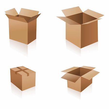 simsearch:400-05334937,k - illustration of different boxes on white background Stock Photo - Budget Royalty-Free & Subscription, Code: 400-04237422