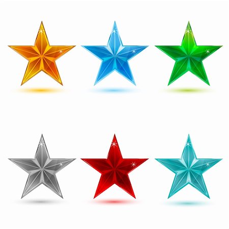 simsearch:400-05287557,k - illustration of colorful vector stars on white background Stock Photo - Budget Royalty-Free & Subscription, Code: 400-04237441
