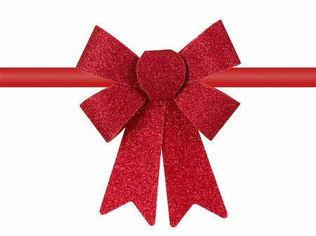 A red bow isolated against a white background Stock Photo - Budget Royalty-Free & Subscription, Code: 400-04237700