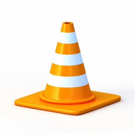 simsearch:400-03931532,k - the 3d traffic cones isolated over white Foto de stock - Super Valor sin royalties y Suscripción, Código: 400-04237710