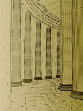 Column array with a Greek doric-style base Stock Photo - Budget Royalty-Free & Subscription, Code: 400-04238514