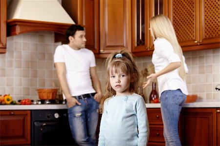 divorced family - The little girl against quarrel of parents Stock Photo - Budget Royalty-Free & Subscription, Code: 400-04239252