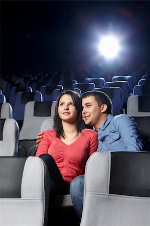 The young enamoured couple looks a film Stock Photo - Budget Royalty-Free & Subscription, Code: 400-04239297