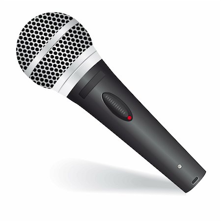 simsearch:400-05672202,k - Icon with a black microphone. Vector illustration. Vector art in Adobe illustrator EPS format, compressed in a zip file. The different graphics are all on separate layers so they can easily be moved or edited individually. The document can be scaled to any size without loss of quality. Stock Photo - Budget Royalty-Free & Subscription, Code: 400-04239492