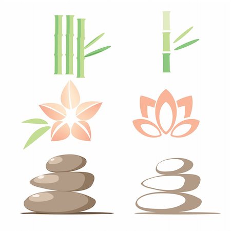 spa icon - Spa icons, vector illustration Stock Photo - Budget Royalty-Free & Subscription, Code: 400-04239818