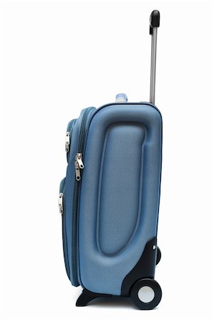 packing fabric - modern large suitcase on a white background Foto de stock - Super Valor sin royalties y Suscripción, Código: 400-04239990