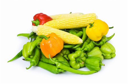 simsearch:400-04243170,k - Various vegetables isolated on the white background Stock Photo - Budget Royalty-Free & Subscription, Code: 400-04230222