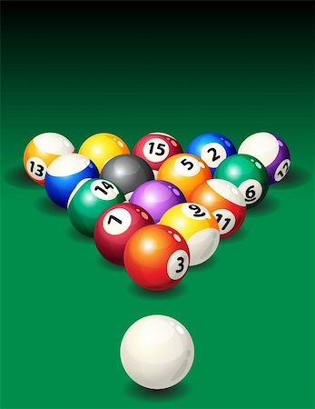 play a triangle - Vector illustration - background with pool balls Stock Photo - Budget Royalty-Free & Subscription, Code: 400-04230522