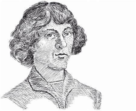 Vector image of Nicolaus Copernicus. Copernicus was a Renaissance Astronomer. Stockbilder - Microstock & Abonnement, Bildnummer: 400-04230680