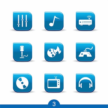 Set of nine entertainment web icons from series Stockbilder - Microstock & Abonnement, Bildnummer: 400-04230875