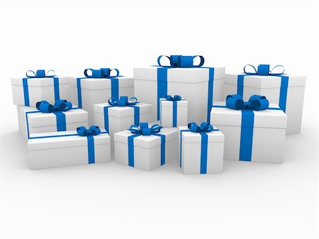 simsearch:400-04234530,k - 3d blue white gift box isolated on white background Stock Photo - Budget Royalty-Free & Subscription, Code: 400-04230886