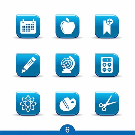 Set of nine education web icons from series Stockbilder - Microstock & Abonnement, Bildnummer: 400-04230880