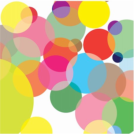 Abstraction from circles on a white background. Vector illustration Stock Photo - Budget Royalty-Free & Subscription, Code: 400-04231119