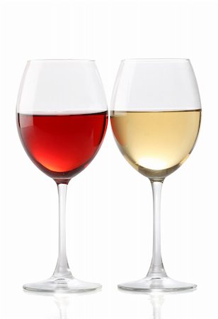 simsearch:400-04279337,k - Two glasses of wine, one with red and the other with white Foto de stock - Super Valor sin royalties y Suscripción, Código: 400-04231241