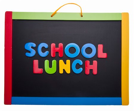 Lesson on School Lunch - Healthy or Unhealthy? Isolated on White with a Clipping Path. Stock Photo - Budget Royalty-Free & Subscription, Code: 400-04231642