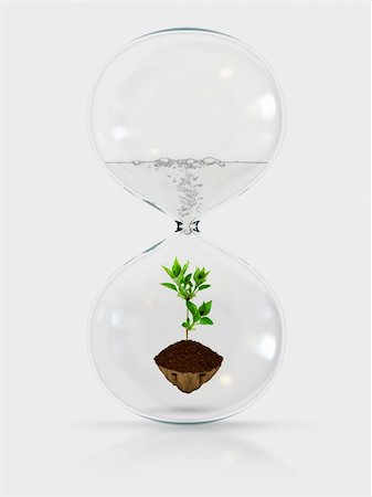 futuristic clock - The destruction of the environment, the gray background. Stock Photo - Budget Royalty-Free & Subscription, Code: 400-04231671