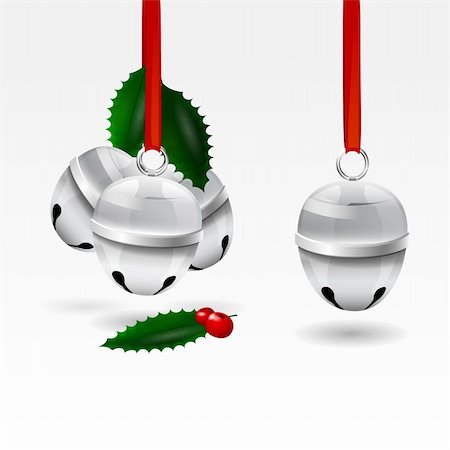 shantishanti (artist) - editable vector sleigh bells Fotografie stock - Microstock e Abbonamento, Codice: 400-04231753