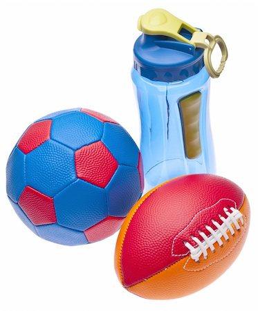 simsearch:400-04263545,k - Vibrant Youth Sporting Gear Isolated on White with a Clipping Path. Stock Photo - Budget Royalty-Free & Subscription, Code: 400-04231891