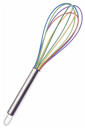 simsearch:614-02935239,k - Vibrant Kitchen  Whisk Isolated on White with a Clipping Path. Photographie de stock - Aubaine LD & Abonnement, Code: 400-04232021