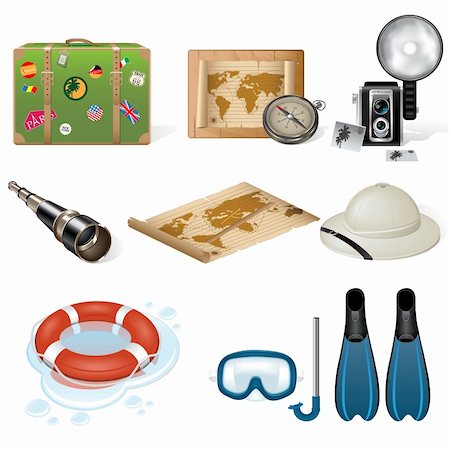 simsearch:400-09186100,k - Set of vector travel icons. Retro style Stock Photo - Budget Royalty-Free & Subscription, Code: 400-04232559