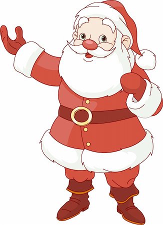 simsearch:400-04959550,k - Illustration of Christmas Santa Claus showing Foto de stock - Royalty-Free Super Valor e Assinatura, Número: 400-04233261