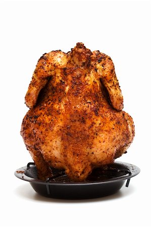 delicious grilled chicken on a white background Fotografie stock - Microstock e Abbonamento, Codice: 400-04233271