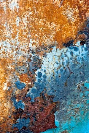 simsearch:400-06367083,k - old rusty iron surface with paint and scratches Stockbilder - Microstock & Abonnement, Bildnummer: 400-04233524
