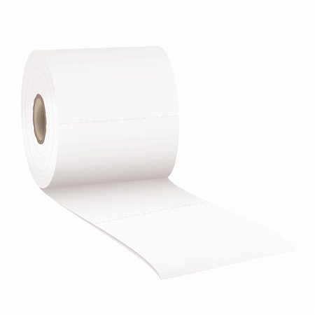 single roll of white rolled toilet paper with room for text Stock Photo - Budget Royalty-Free & Subscription, Code: 400-04233835