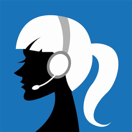 simsearch:400-05139755,k - illustration of call center lady with headphone Stock Photo - Budget Royalty-Free & Subscription, Code: 400-04233879