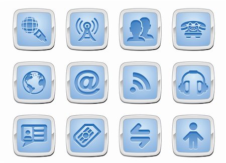 illustration of a communication icon set series Stock Photo - Budget Royalty-Free & Subscription, Code: 400-04240146