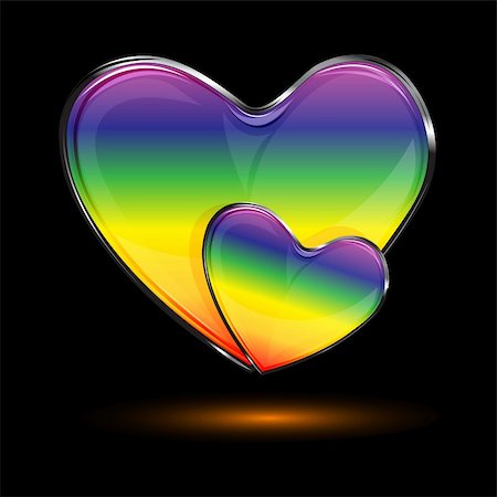 simsearch:400-04783578,k - illustration of colorful hearts Stockbilder - Microstock & Abonnement, Bildnummer: 400-04240330