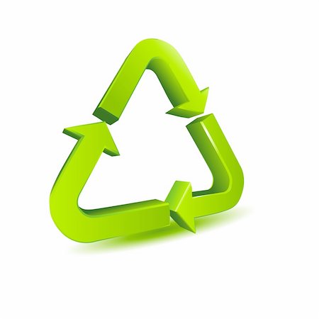 simsearch:400-04384469,k - illustration of recycle icon on white background Photographie de stock - Aubaine LD & Abonnement, Code: 400-04240344