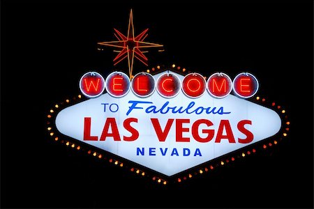 simsearch:862-03437589,k - Las Vegas welcome sign on strip. Photographie de stock - Aubaine LD & Abonnement, Code: 400-04240613