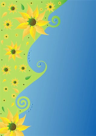 ellion (artist) - Background of the flowers, vector, place for text Stockbilder - Microstock & Abonnement, Bildnummer: 400-04240745