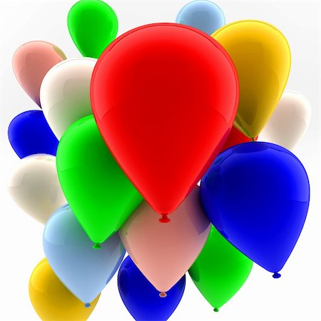 simsearch:400-09092400,k - Many colored balloons fly in the air Stock Photo - Budget Royalty-Free & Subscription, Code: 400-04240763